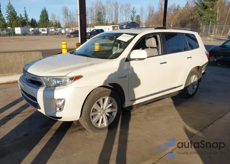 2012 Toyota Highlander Hybrid Limited V6 z USA, uszkodzony, nr VIN JTEDC3EH9C2010071
